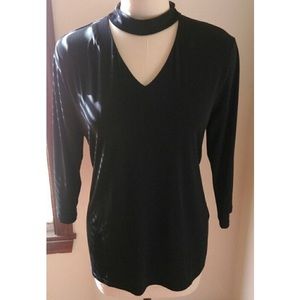 Ellen Tracy Neck Choker Blouse